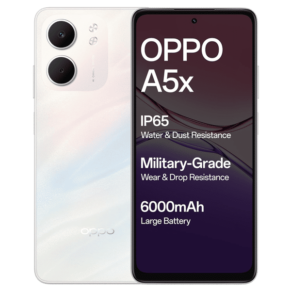 Buy oppo A5x 5G (6GB RAM, 128GB, Laser White) Online - Croma